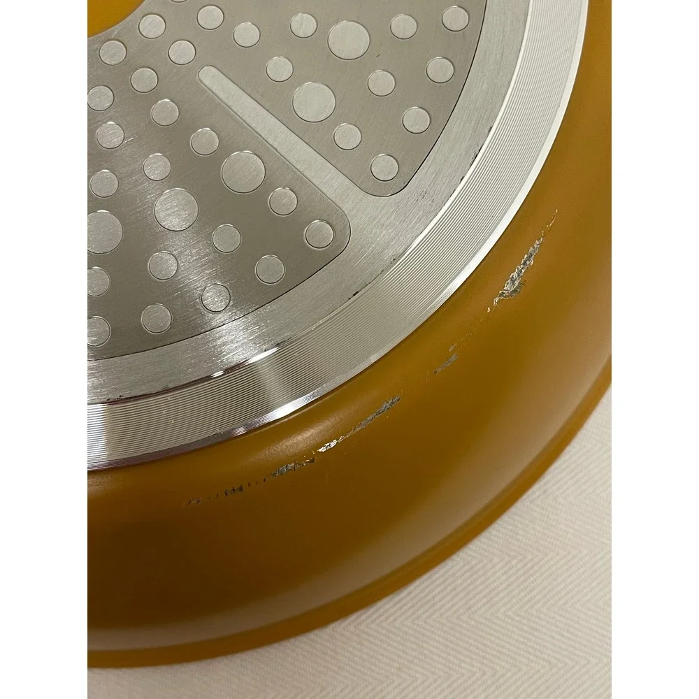 Phantom Chef 2 Piece Fry Pans Mustard Yellow Ceramic Non-Stick Skillet 8in 10in